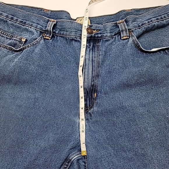 Blue Mountain Medium Wash Relaxed Straight Denim Mens Blue Jeans 44 x 30 - Picture 15 of 16